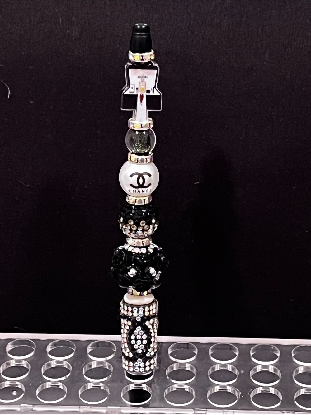 Extremely rare fashion designer focal fancy beaded pen